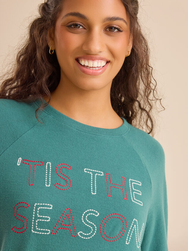 Tis the Season Lounge Top Detail 2 - TULLABEE