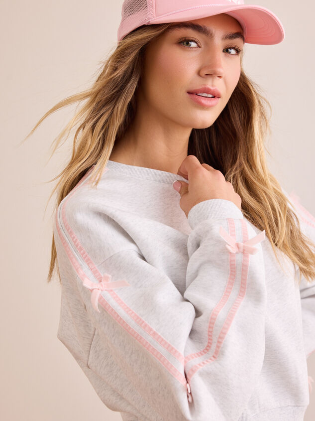 Pit Stop Bow Sleeve Pullover Detail 2 - TULLABEE