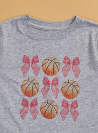Bows and Basketball Graphic Tee Detail 2 - TULLABEE