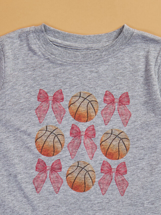 Bows and Basketball Graphic Tee Detail 2 - TULLABEE