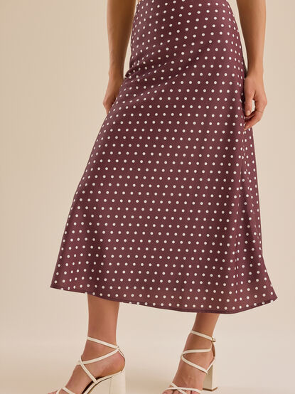 Ellie Polka Dot Maxi Skirt - TULLABEE