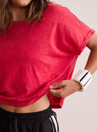 Relay Cropped Boxy Tee Detail 2 - TULLABEE