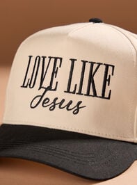 Love like Jesus Trucker Hat Detail 2 - TULLABEE