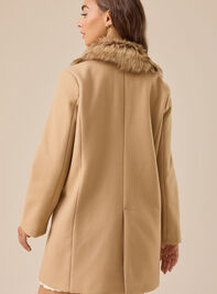Freyda Faux Fur Collar Jacket Detail 6 - TULLABEE