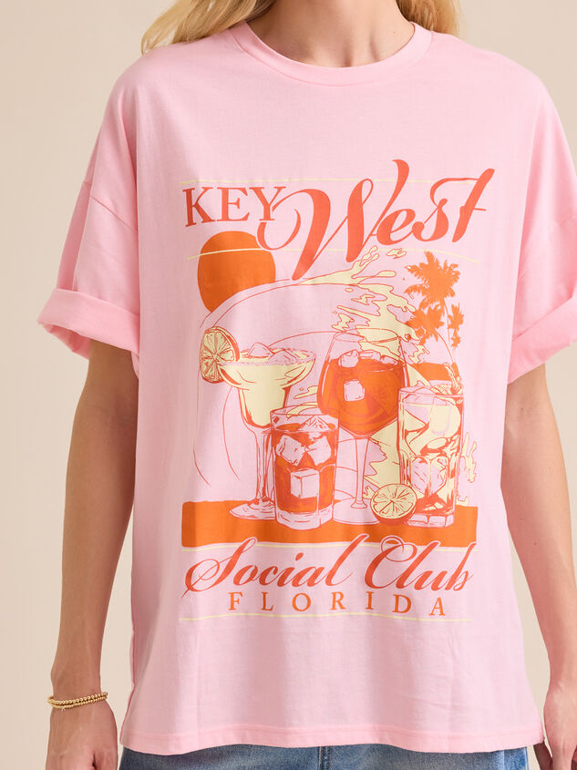 Key West Social Club Oversize Tee Detail 3 - TULLABEE