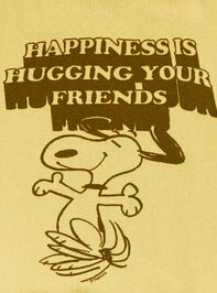 Snoopy Hug Your Friends Graphic Pullover Detail 2 - TULLABEE