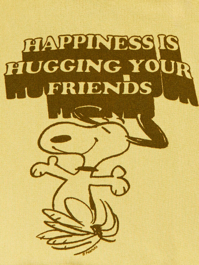 Snoopy Hug Your Friends Graphic Pullover Detail 2 - TULLABEE
