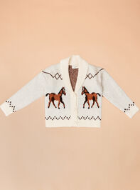 Vintage Horses Sweater Detail 2 - TULLABEE