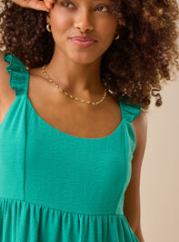 Kennadee Tiered Mini Dress Detail 4 - TULLABEE
