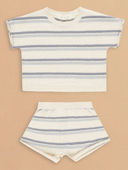 Carlson Striped Top and Shorts Set by Quincy Mae - TULLABEE