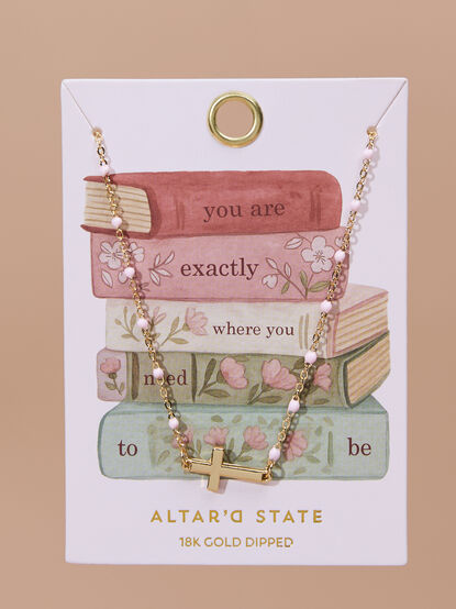 18k Gold Exactly Where You Need To Be Necklace - TULLABEE