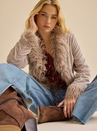 Pamela Fur Trim Jacket - TULLABEE