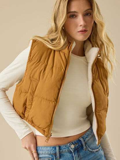 Leilani Reversible Cropped Vest - TULLABEE