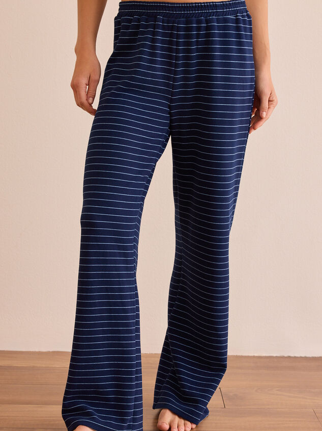 Stripe and Stretch Pant Detail 3 - TULLABEE
