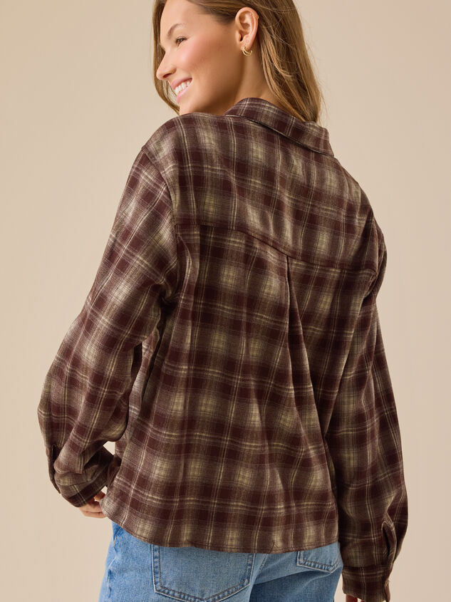 Gianna Plaid Button Up Top Detail 6 - TULLABEE