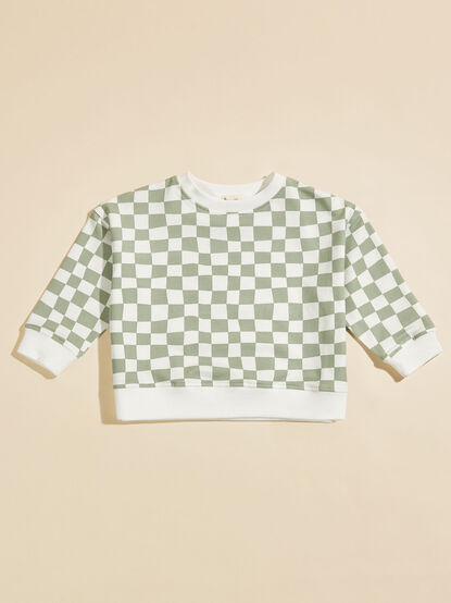 Avery Checkered Sweatshirt - TULLABEE