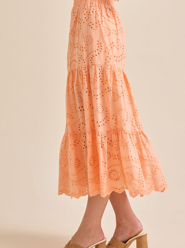 Sailor Eyelet Midi Skirt Detail 3 - TULLABEE