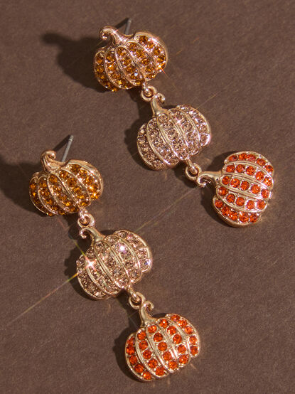Pumpkin Dangle Earrings - TULLABEE