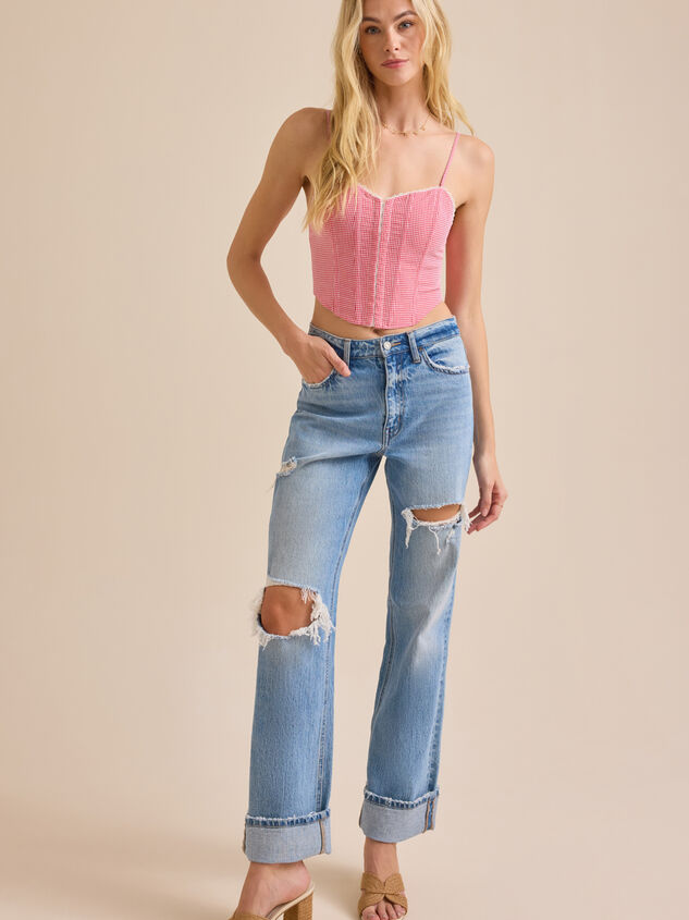 Jordan Gingham Smocked Tank Detail 2 - TULLABEE