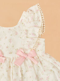 Hutton Floral Bow Dress Detail 2 - TULLABEE