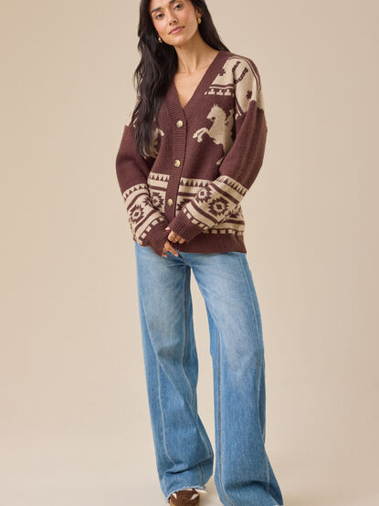 Carina Oversized Cowboy Cardigan - TULLABEE