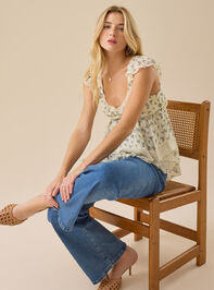 Mckenna Floral Woven Top Detail 3 - TULLABEE