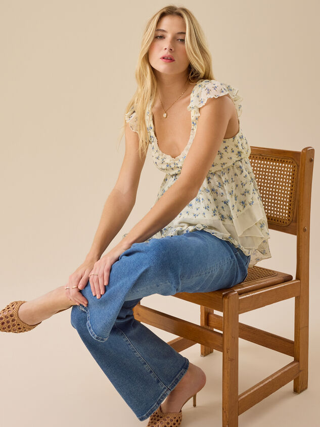 Mckenna Floral Woven Top Detail 3 - TULLABEE