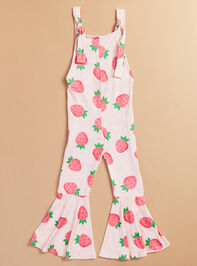 Chelsea Strawberries Flare Jumpsuit Detail 2 - TULLABEE