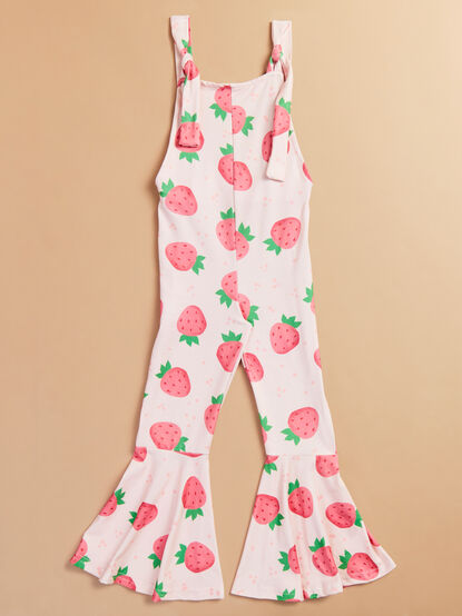 Chelsea Strawberries Flare Jumpsuit - TULLABEE