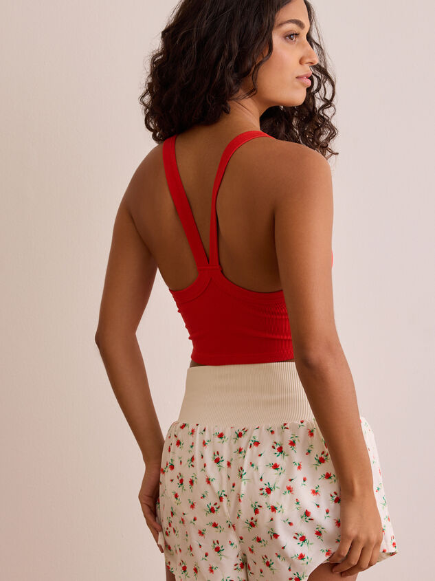 Midnight Scoop Neck Ribbed Tank Detail 3 - TULLABEE