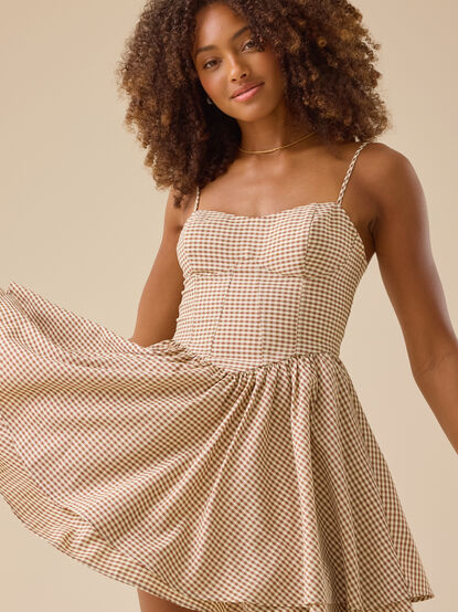 Story Gingham Mini Dress - TULLABEE