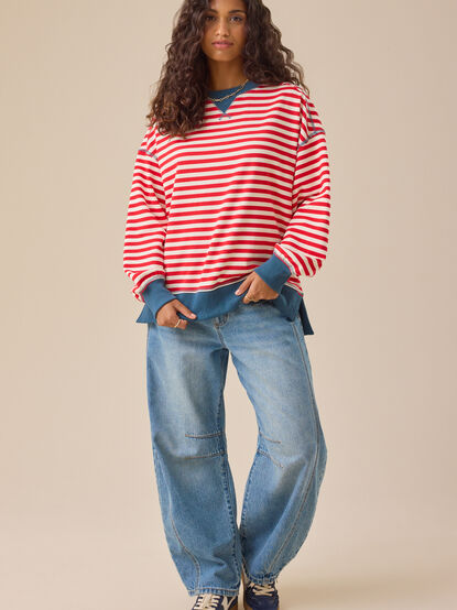 Pace Setter Stripe Crewneck - TULLABEE