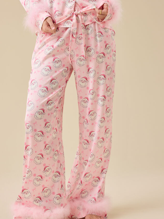 Maci Satin Sleep Pant Detail 2 - TULLABEE