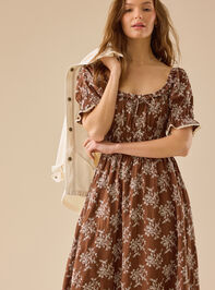 Aura Floral Maxi Dress Detail 2 - TULLABEE
