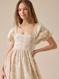 Hettie Puff Sleeve Mama Midi Dress Detail 2 - TULLABEE
