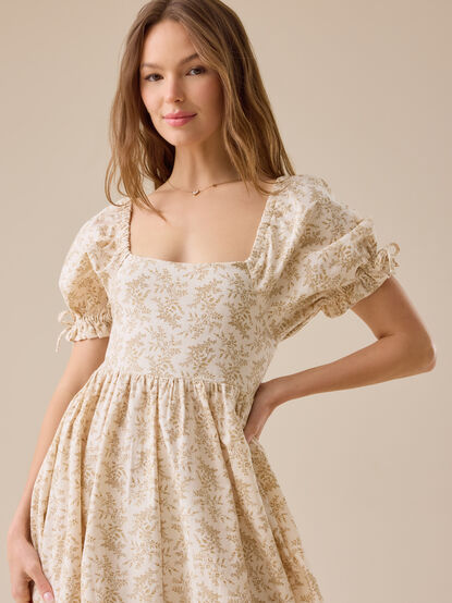 Hettie Puff Sleeve Mama Midi Dress - TULLABEE