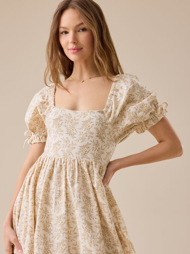 Hettie Puff Sleeve Mama Midi Dress Detail 2 - TULLABEE