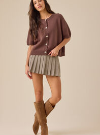 Rosie Short Sleeve Cardigan Detail 2 - TULLABEE