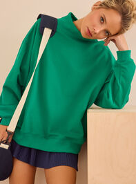 Precision Mock Neck Sweatshirt Detail 3 - TULLABEE