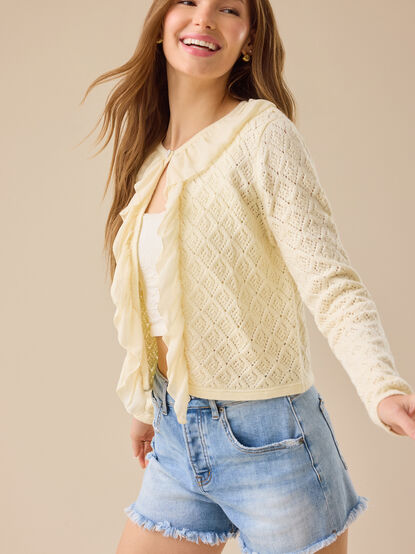 Sydney Ruffle Cardigan - TULLABEE