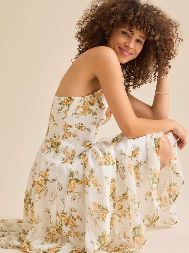 Liliana Floral Maxi Dress Detail 4 - TULLABEE
