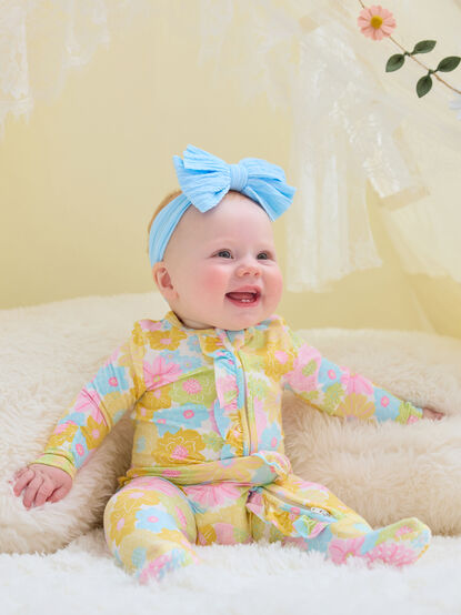 Dreamy Dahlias Footie and Headband Set - TULLABEE