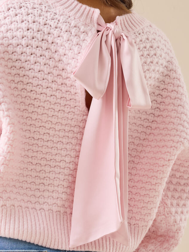 Annabeth Bow Ribbon Sweater Detail 5 - TULLABEE