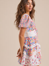 Aderny Floral Mini Dress Detail 3 - TULLABEE