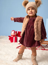 Marjorie Velvet Baby Dress - TULLABEE