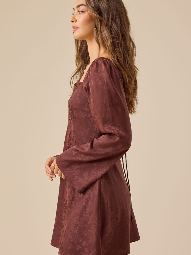 Raina Jacquard Mini Dress Detail 4 - TULLABEE