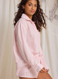 Hunter Linen Striped Top Detail 3 - TULLABEE