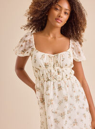 Diana Floral Mesh Maxi Dress Detail 3 - TULLABEE