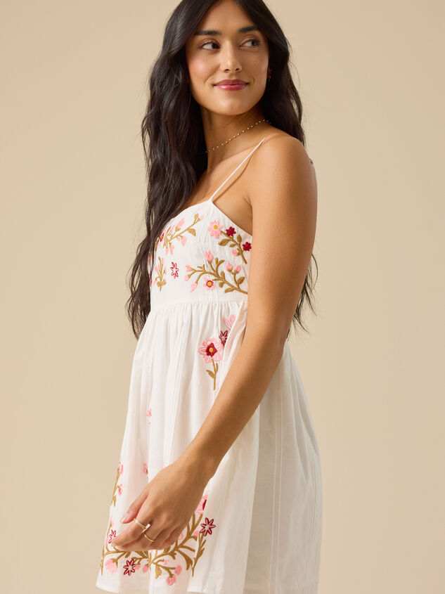 Martina Embroidered Mini Dress Detail 3 - TULLABEE