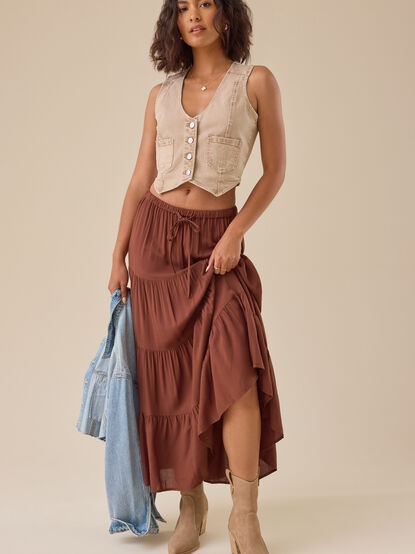 Lorie Midi Skirt - TULLABEE